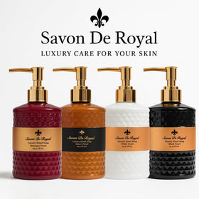 Savon De Royal bathroom décor ambience with elegant packaging.