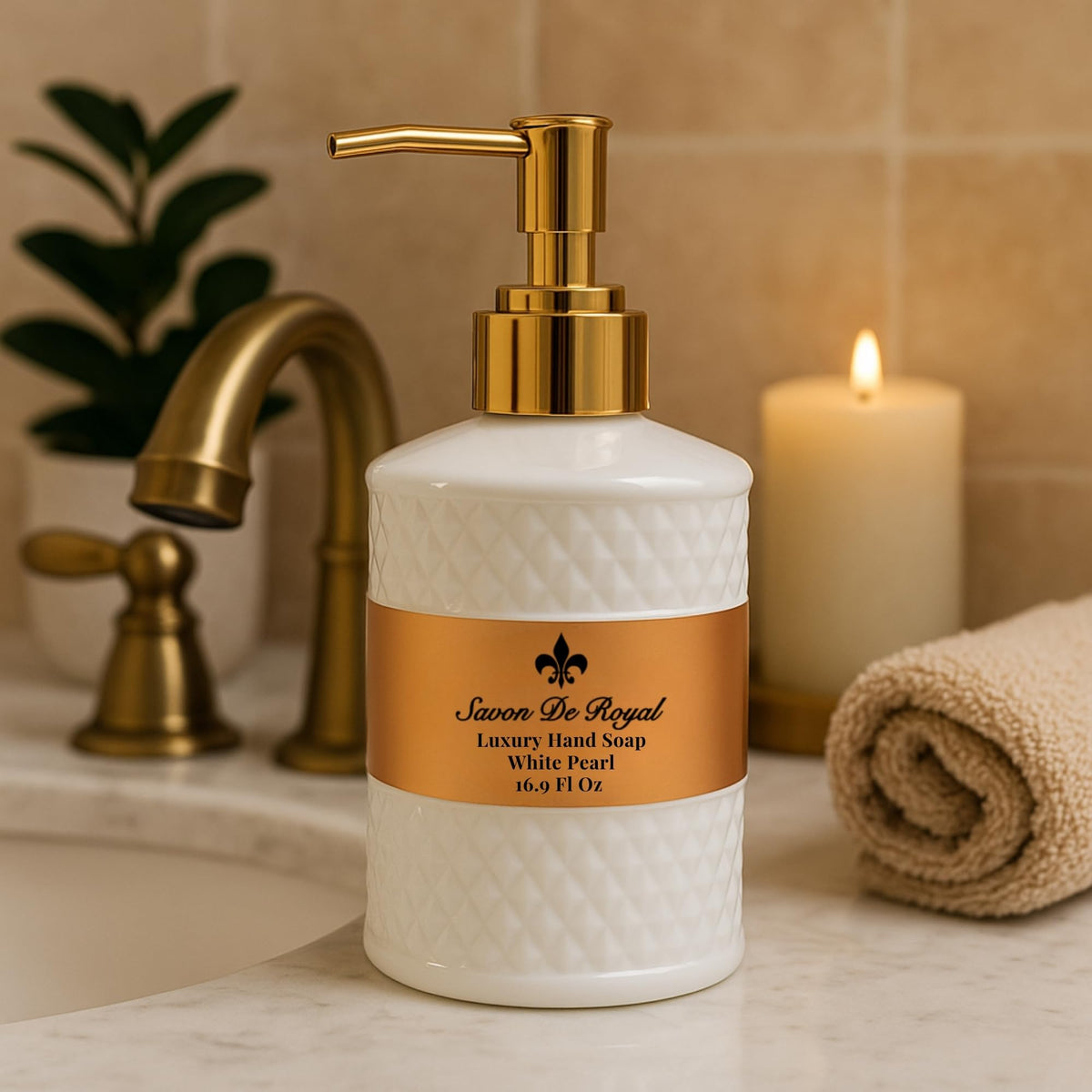 Savon De Royal vanilla musk aroma enhances daily handwashing.