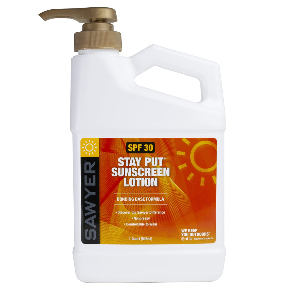 Sawyer SP1132 Stay-Put bottle dispensing jug for group sun protection