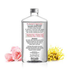 Sayman Salve Toner rosewater close-up for gentle hydration.