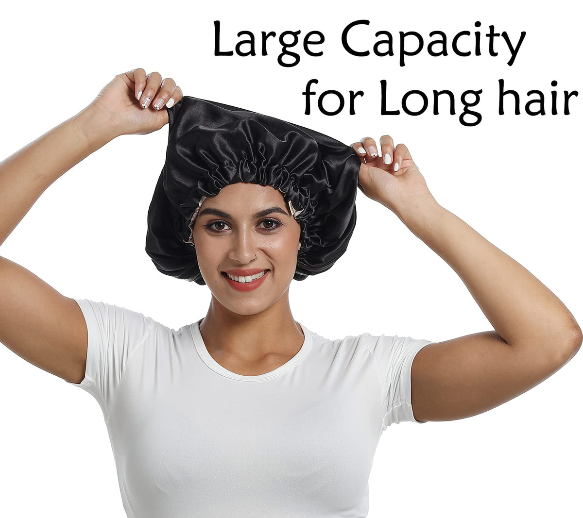Saymre mulberry silk lining provides low-friction surface for hair