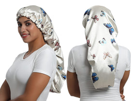 SAYMRE bonnet seals moisture and adds shine for healthy-looking hair.