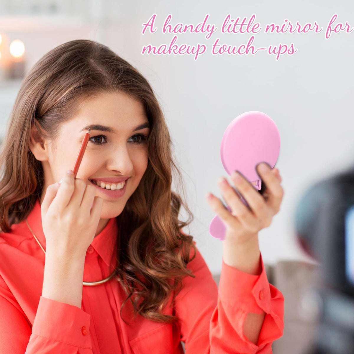Saysurey flip-design mirror keeps surface clean during use.