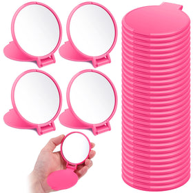 Saysurey compact mirror bulk set showing portable pocket size for on the go touch ups