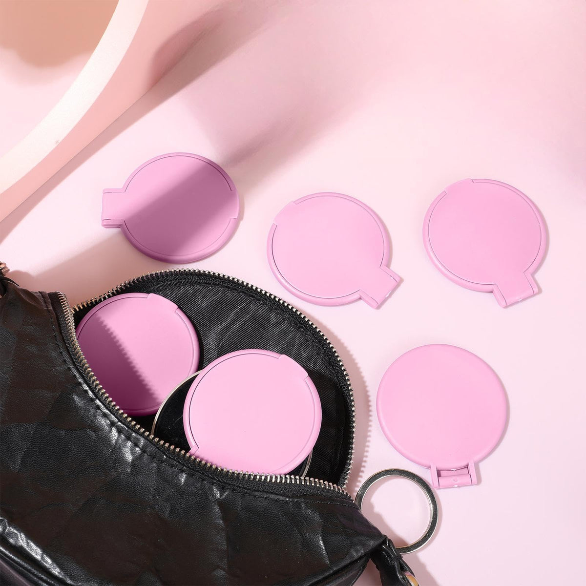 Saysurey durable plastic-shell mirror ready for travel and desk use.