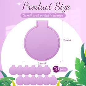 Saysurey travel-size purple mirror for quick makeup checks.