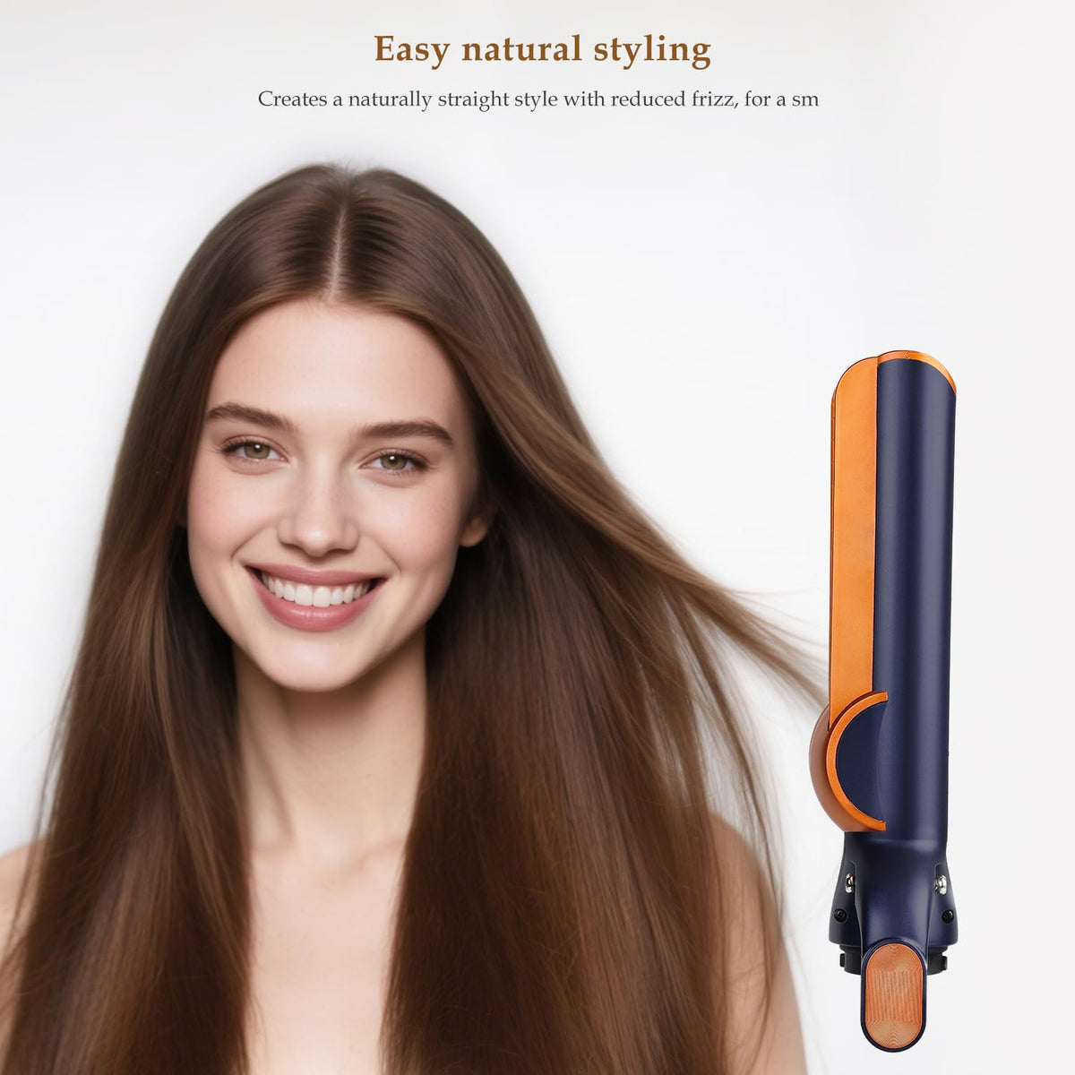 Airflow directed at 45 degrees helps reduce heat damage and achieve a sleek finish.