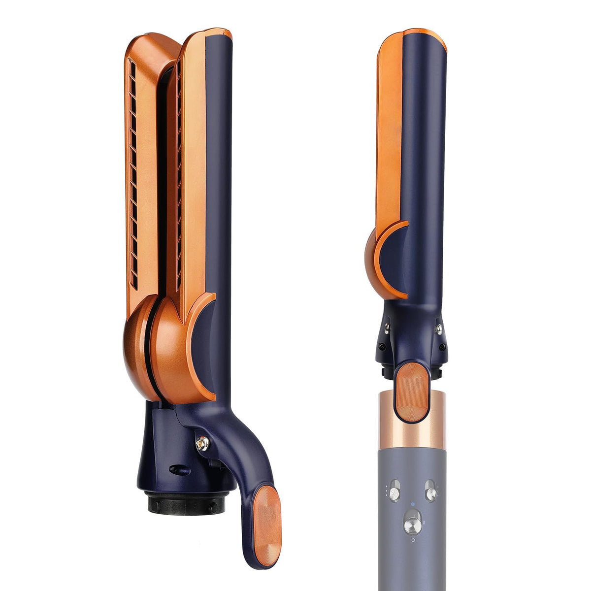 SAZIKA Airflow attachment for Airwrap styler shows seamless integration for smooth styling.