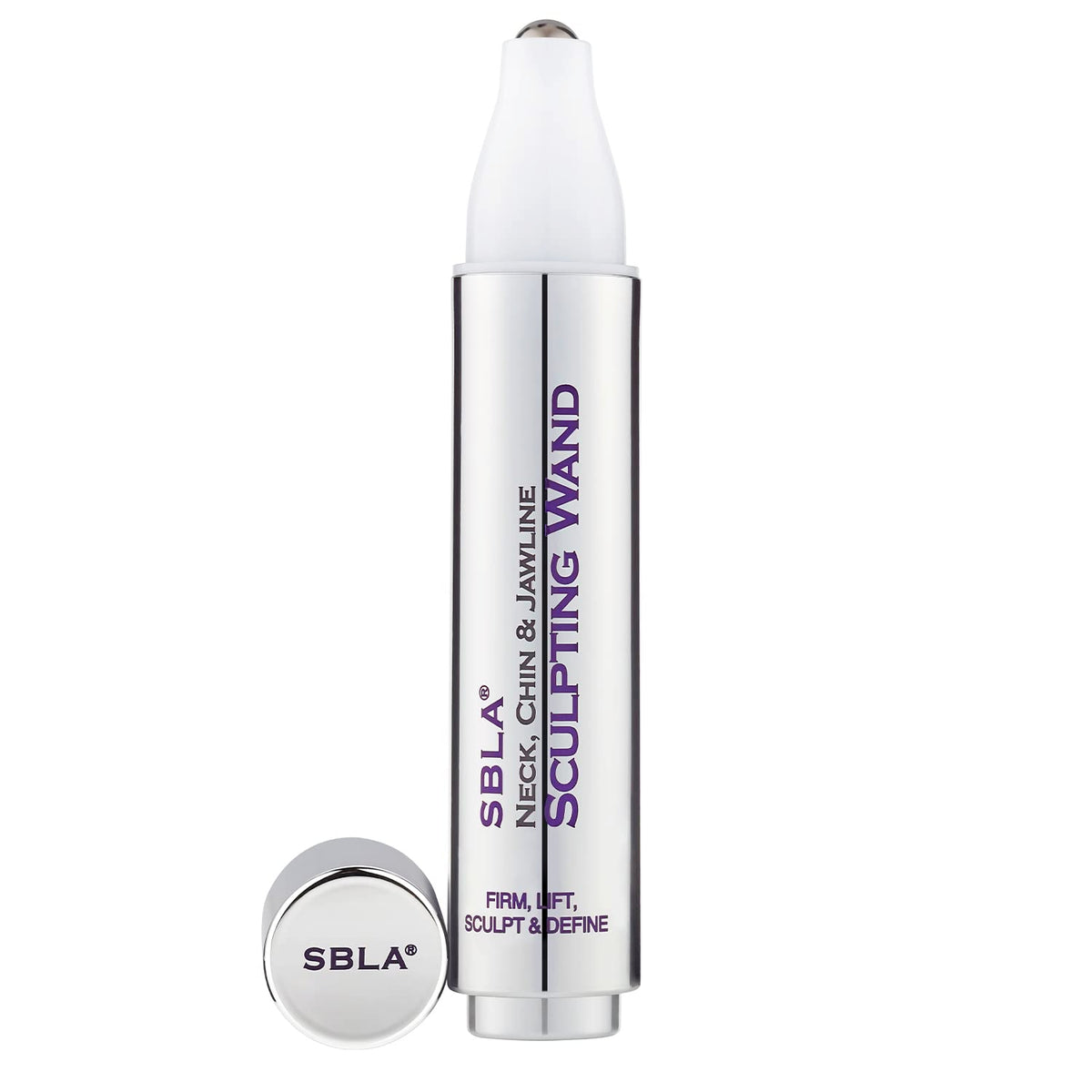 SBLA Neck-Chin-Jawline Wand roller in use for precise neck contouring