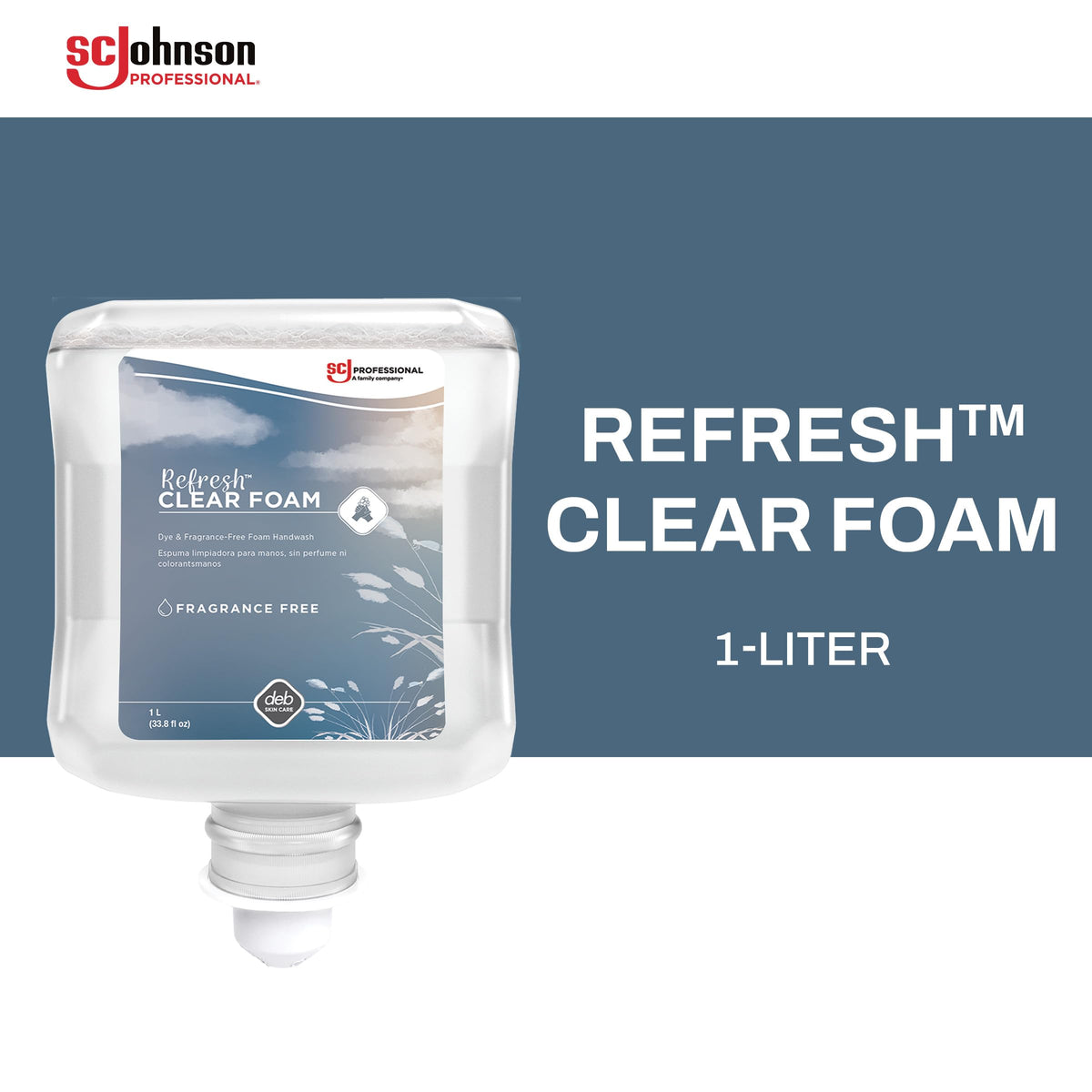 SC Johnson Professional Refresh Clear 1-liter cartridge for quick, effective foam hand washing
