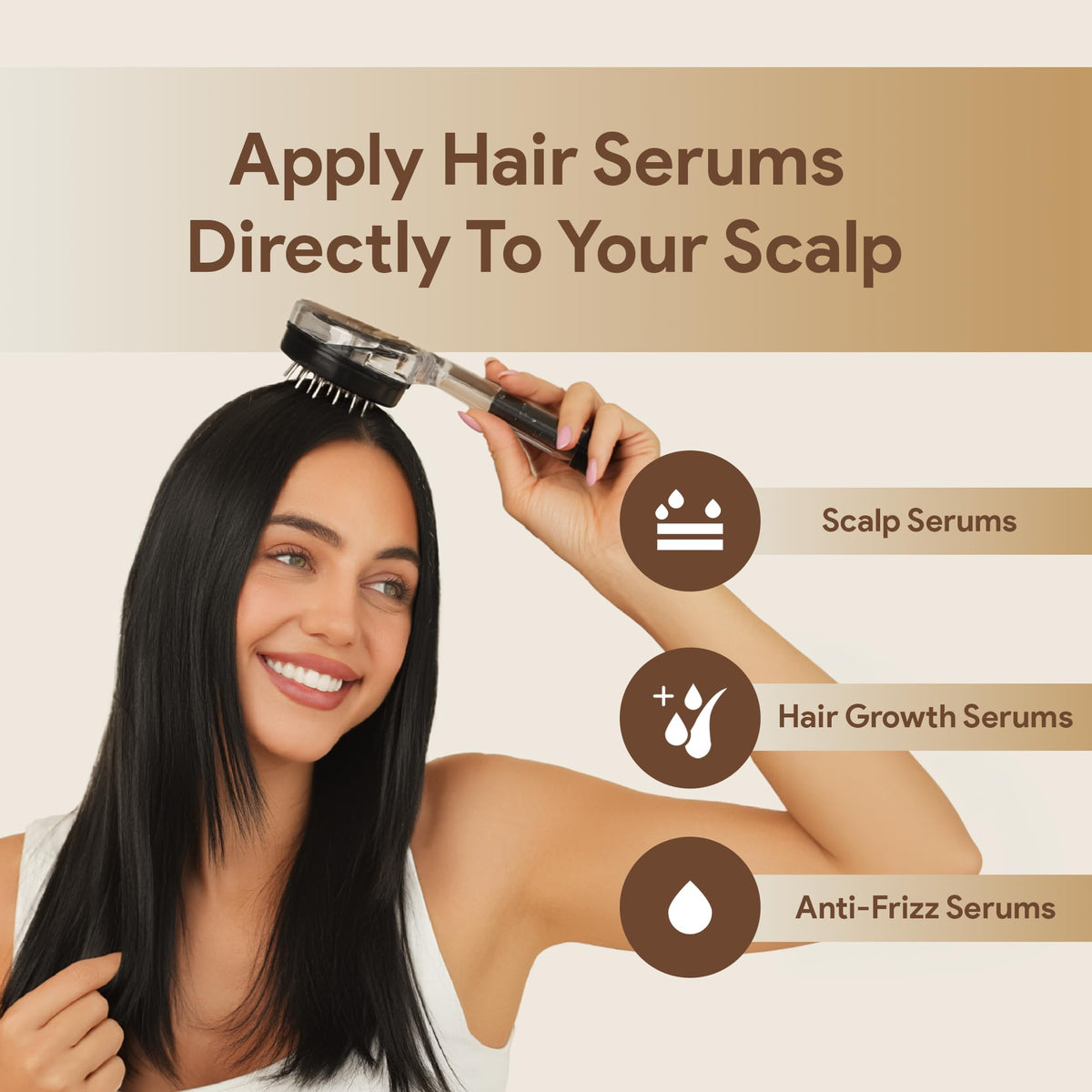 Angled bottle design of Scalp Direct for targeted scalp coverage
