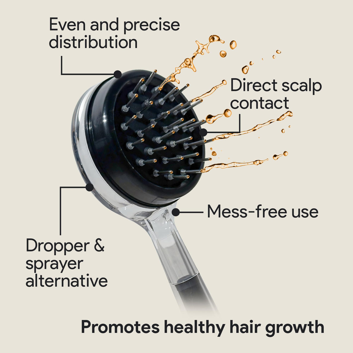 Scalp Direct massager in use delivering gentle scalp stimulation