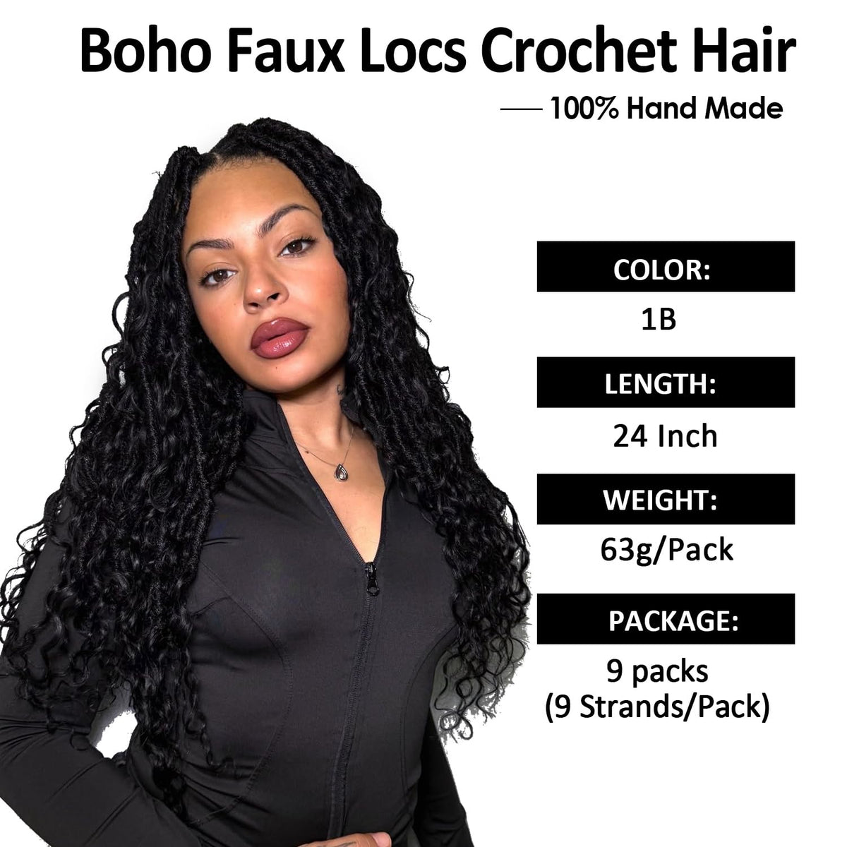 Scanbos Boho Locs 24in curly-ends-detail demonstrates versatile styling.