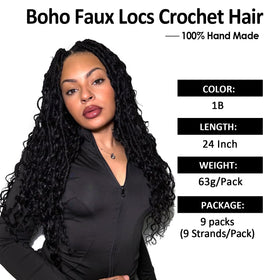 Scanbos Boho Locs 24in curly-ends-detail demonstrates versatile styling.