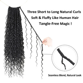 Scanbos Boho Locs 24in pre-looped design enables quick, beginner-friendly installation.