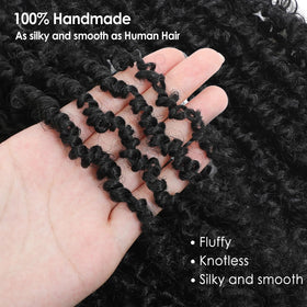 Scanbos Natural black 1B crochet hair for authentic color and versatility.