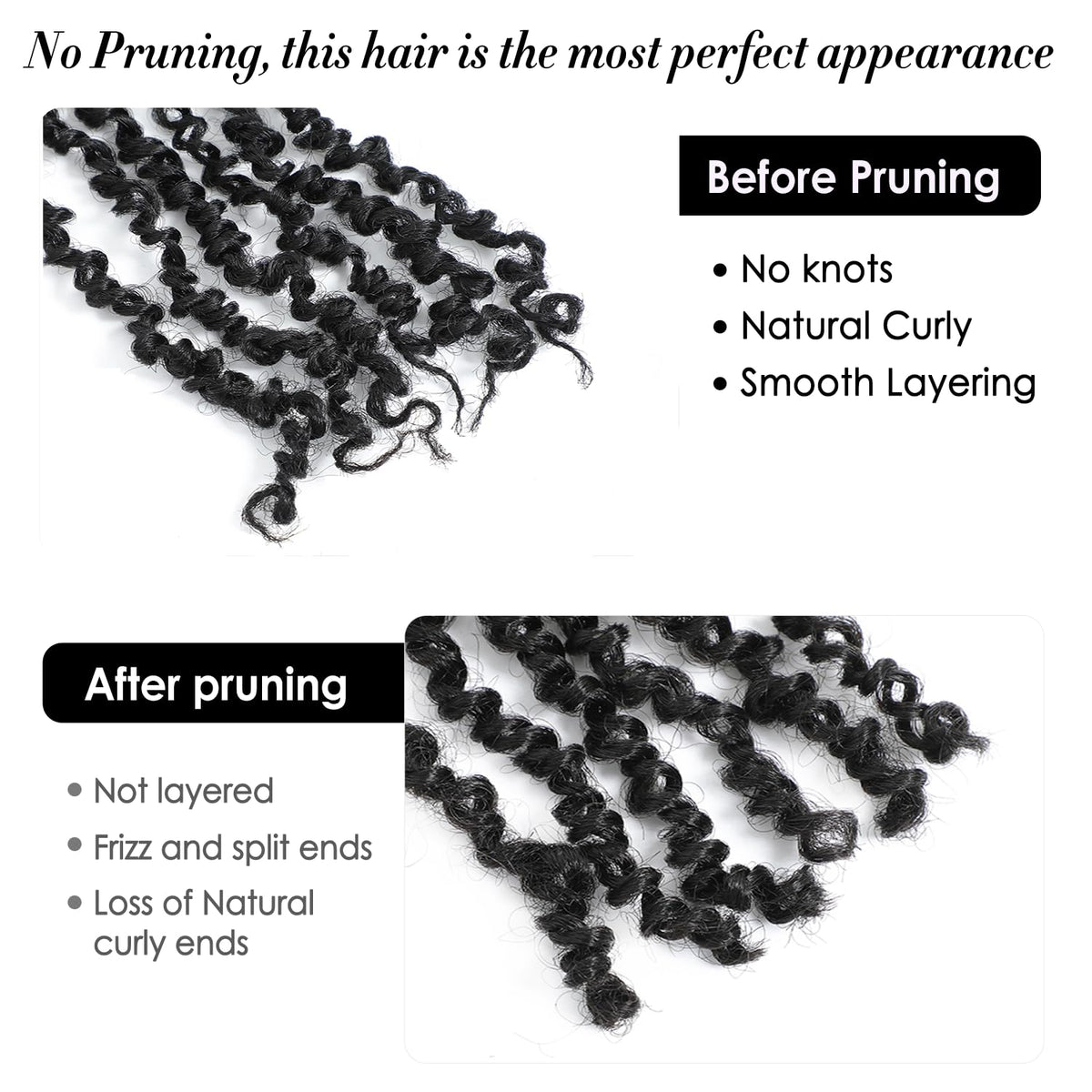 Scanbos Ultra-lightweight crochet hair with breathable fibers for comfort.