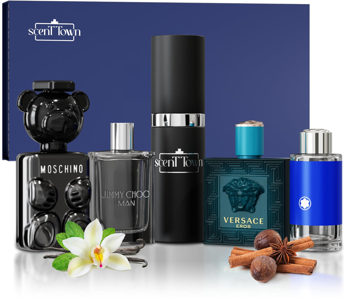 Scent Town Versace Eros mini bottle highlighting bold mint and citrus notes
