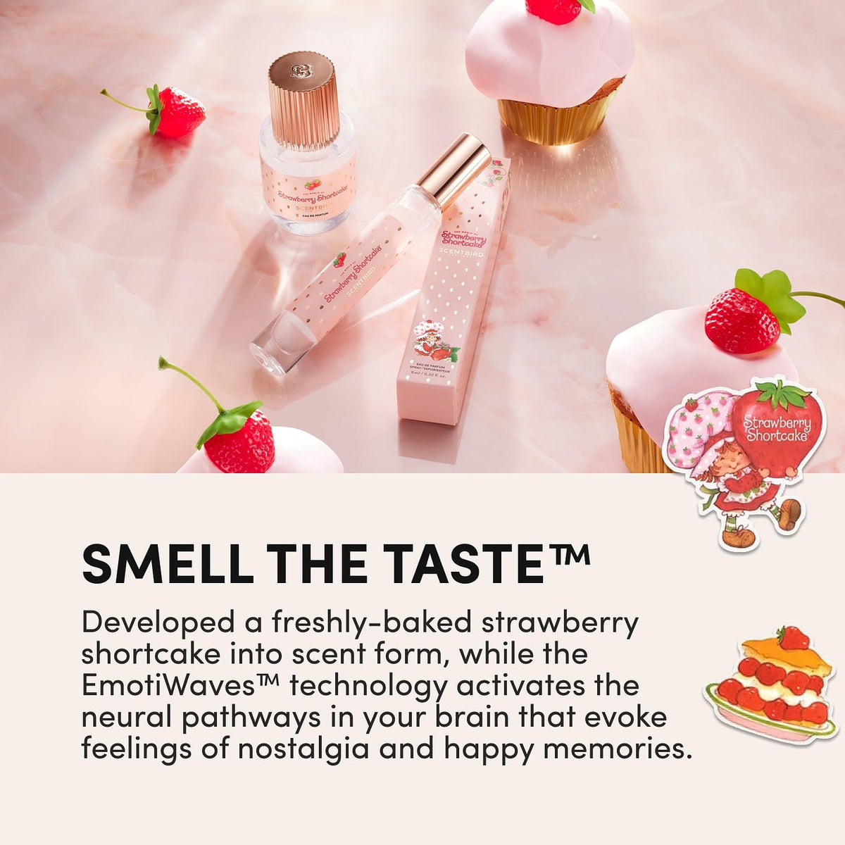 Scentbird Strawberry Shortcake vanilla note detail on the fragrance surface