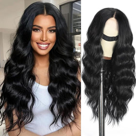 SCENTW black wig shows a natural hairline for seamless daily looks