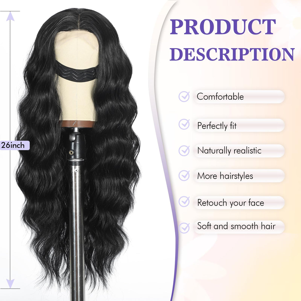 SCENTW long-wavy wig adds movement and glamour for stylish everyday wear