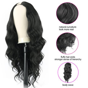 Scentw V Part Wig close-up texture shows soft synthetic fibers.