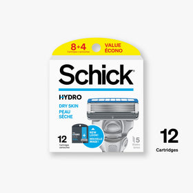 Schick Hydro 5 Sense five ultra-glide blades deliver smooth shaving with guards.