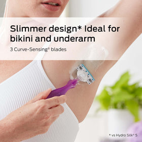 Schick Hydro Silk 3 razor bikini-area: precise control for delicate zones.