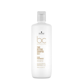 Schwarzkopf BC Bonacure Q10+ Time Restore Micellar Shampoo bottle supports gentle cleansing for mature hair.
