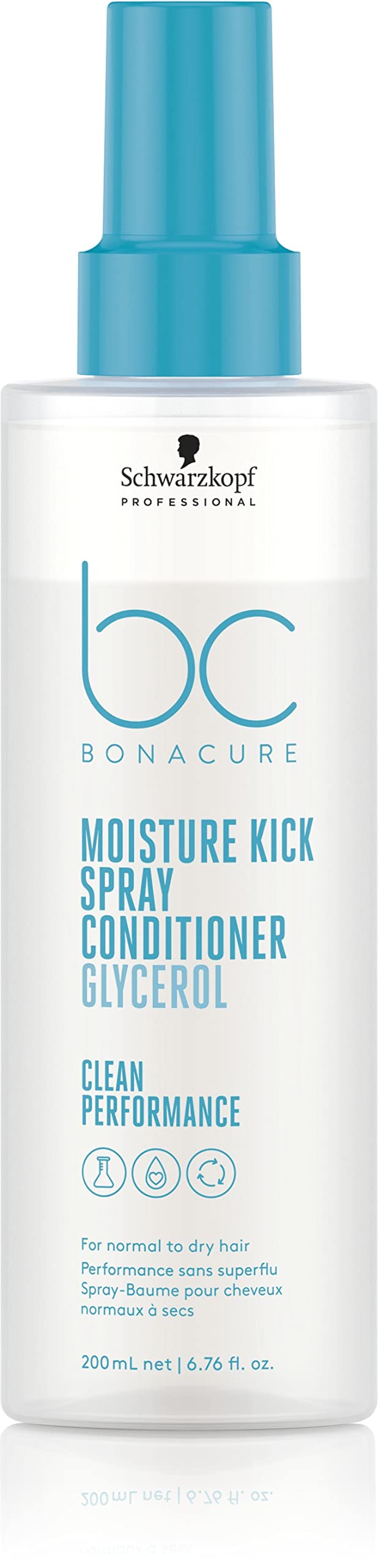 Schwarzkopf Bonacure Moisture Kick spray bottle delivering lightweight hydration