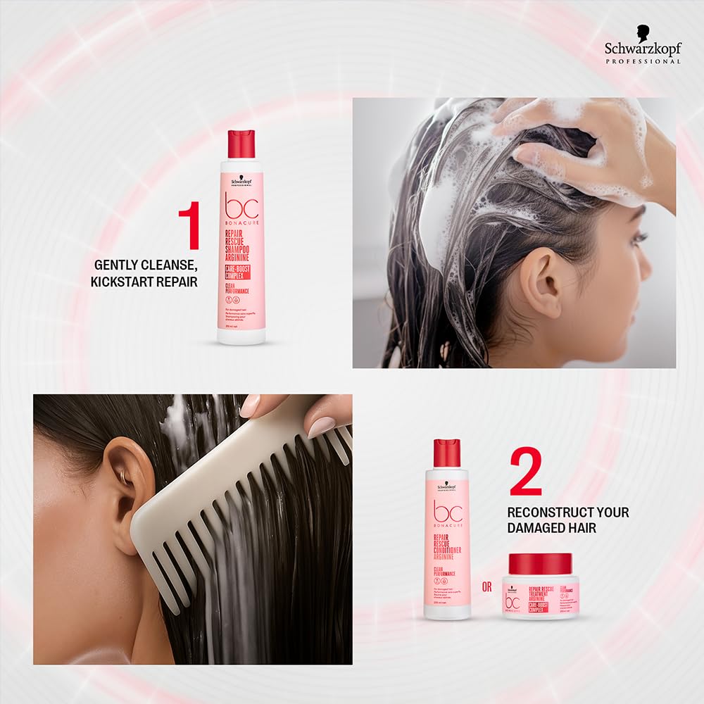 Schwarzkopf BC Bonacure bottle on sink suggesting spa-like hair treatment