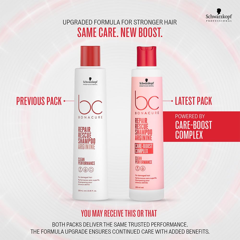 Schwarzkopf Bonacure peptide repair bottle beside towel for routine refresh