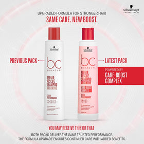Schwarzkopf Bonacure peptide repair bottle beside towel for routine refresh