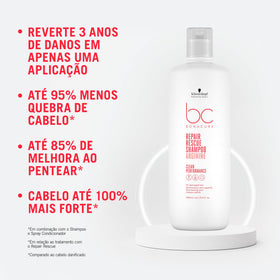 Schwarzkopf Bonacure Peptide Rescue Micellar Shampoo pump-top for easy dispensing during wash