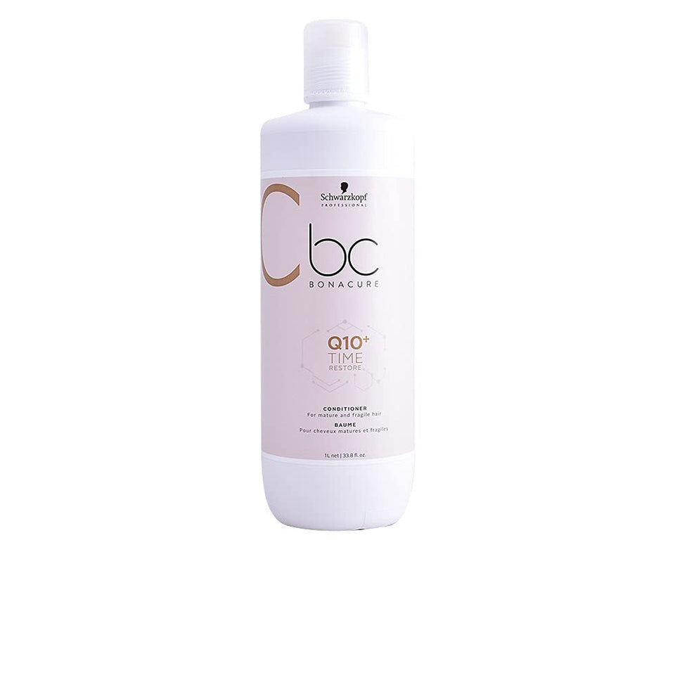 Schwarzkopf BC Bonacure Time Restore Conditioner in a clear bottle for dry, mature hair
