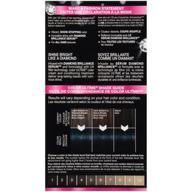 Schwarzkopf Color Ultime Indigo Royale dye kit enables bold, fade-resistant color from root to tip.