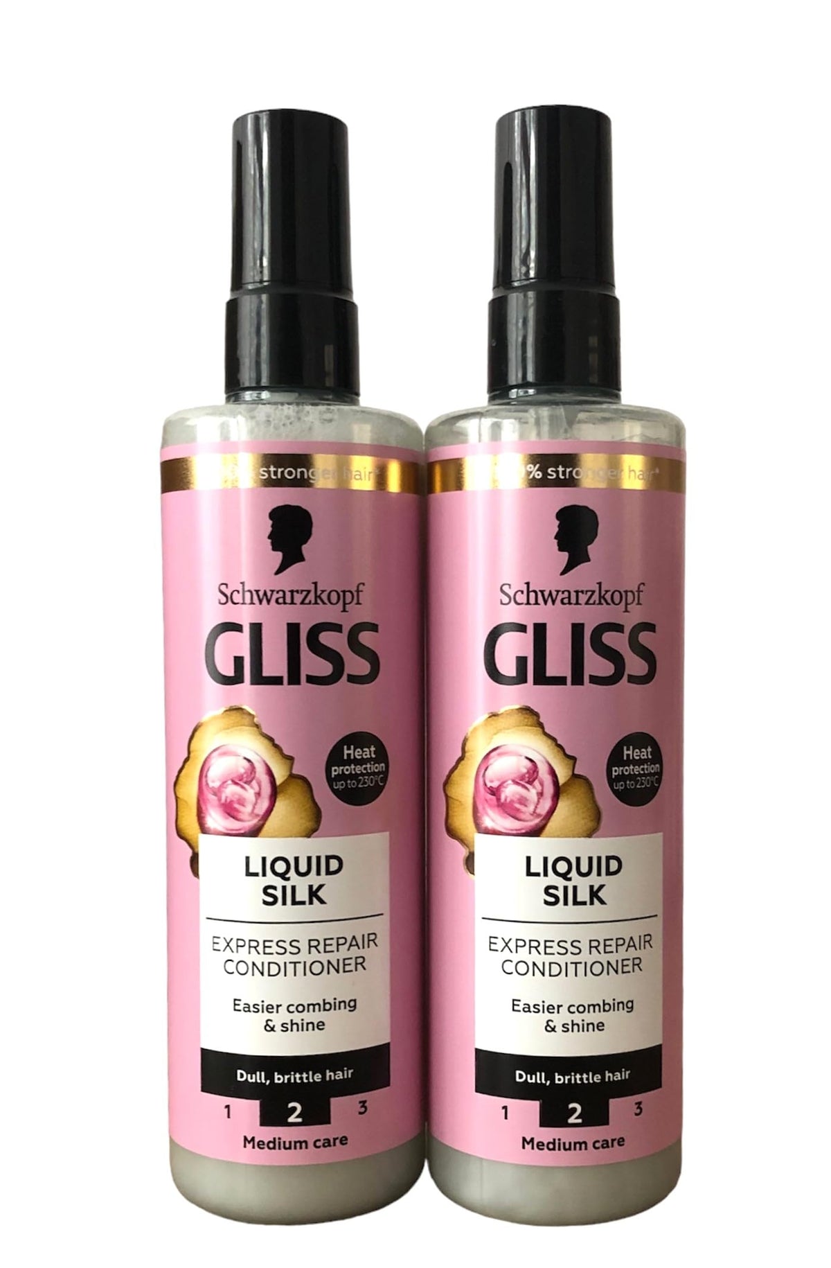 Schwarzkopf Gliss Liquid Silk leave-in spray provides lightweight conditioning and detangling.