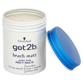 Schwarzkopf got2b Beach Matt Surfer Look paste six-pack on shelf for easy styling