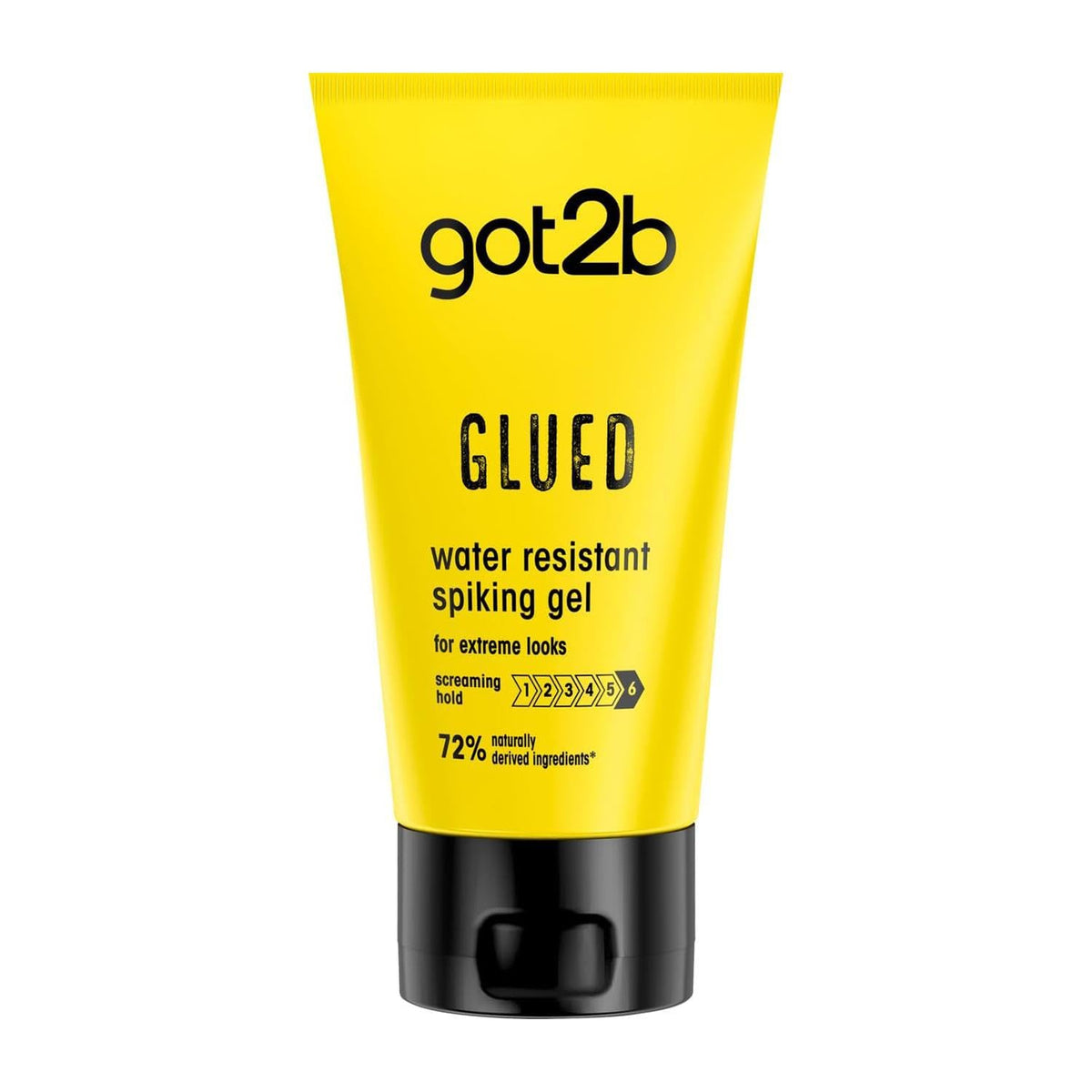 Schwarzkopf Got2b Glued Spiking Glue bottle shows ultra strong hold.