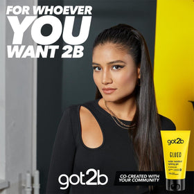 Schwarzkopf Got2b Glued Spiking Glue is being dispensed for easy application.