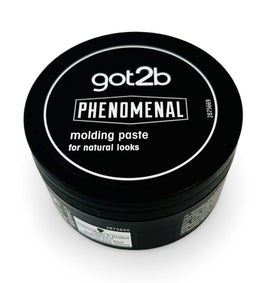 Packaging display of Schwarzkopf got2b Phenomenal Moulding Paste on shelf