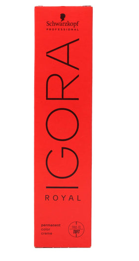 Schwarzkopf Igora Royal 4-0 bottle shows premium permanent color for gray coverage