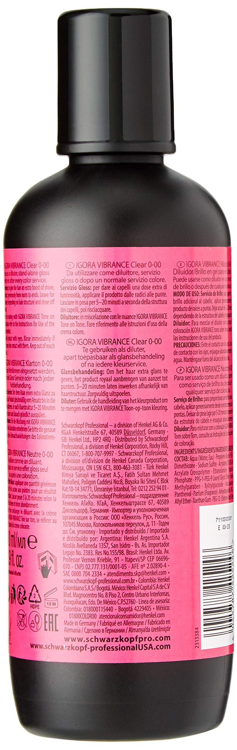 Pastel tones achievable with Igora Vibrance Clear gloss finish.