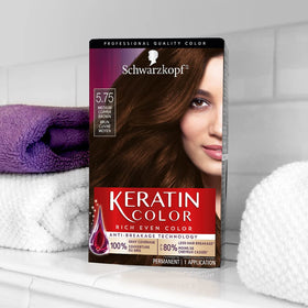 Color swatches illustrate 5.75 Medium Copper Brown shade compatibility