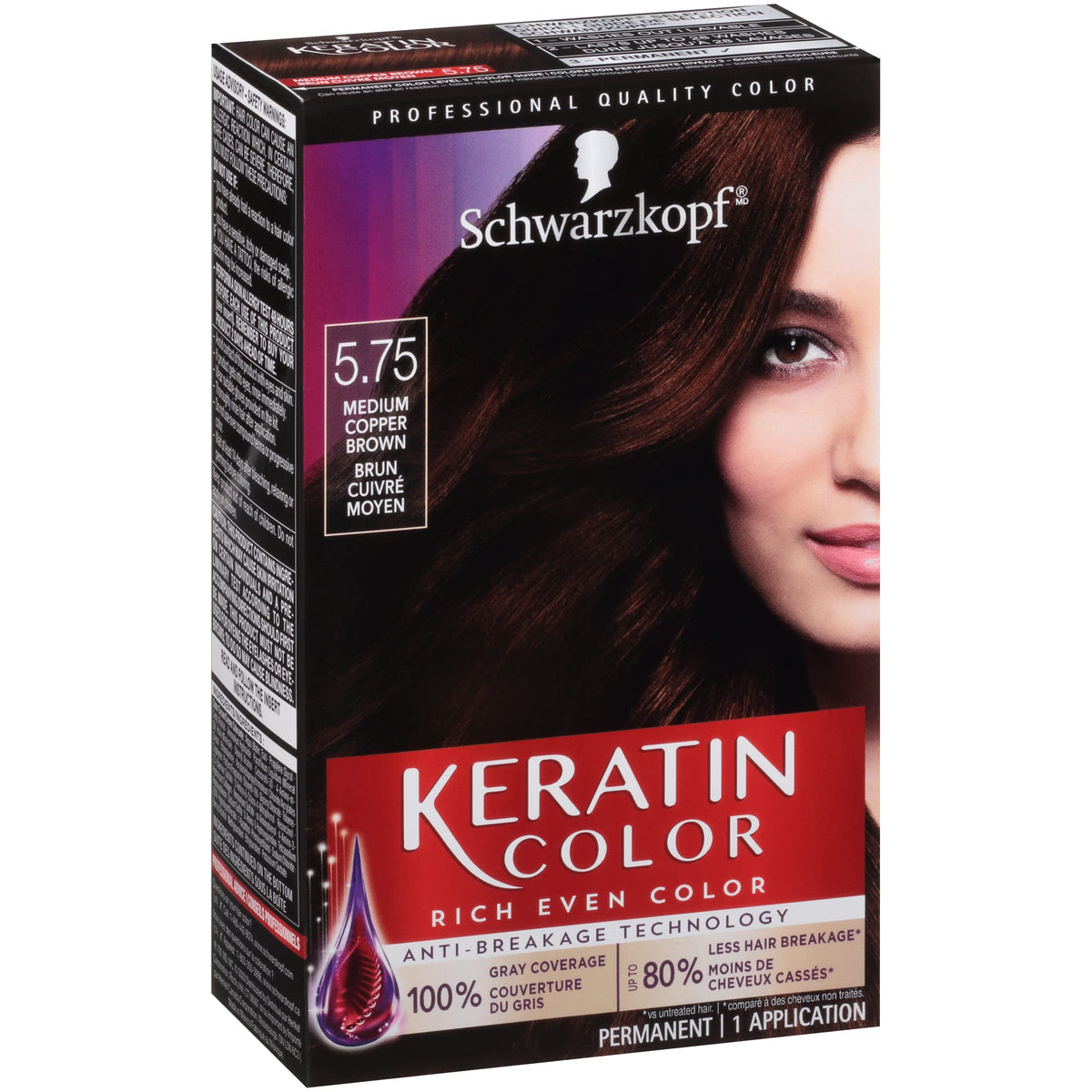 Final look shows glossy, healthy-looking copper brown color