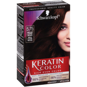 Final look shows glossy, healthy-looking copper brown color