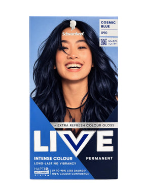 Schwarzkopf Live Color XXL 90 Cosmic Blue box front for bold blue shade