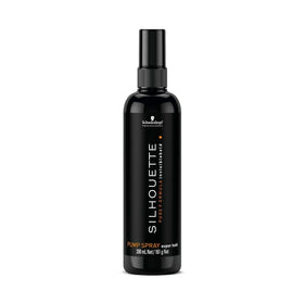 Schwarzkopf Silhouette Super Hold Pumpspray bottle for aerosol-free hold with even distribution.