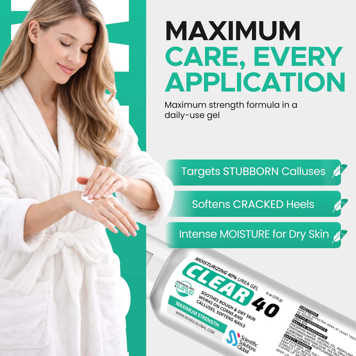 Scientific Solutions Global Foot care application demonstrating daily use.