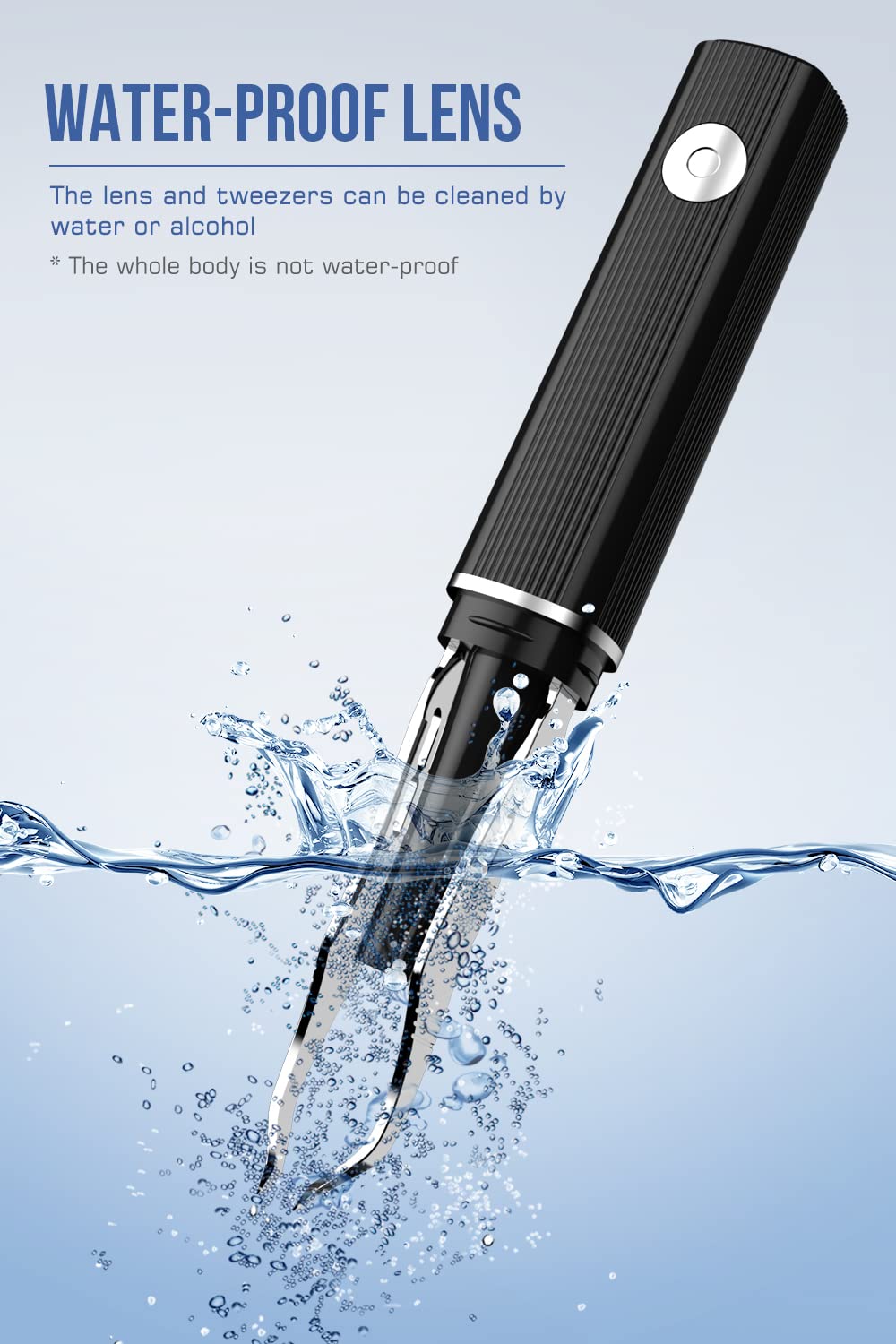 Scopepick ear hair tweezer camera offers magnified view for careful removal
